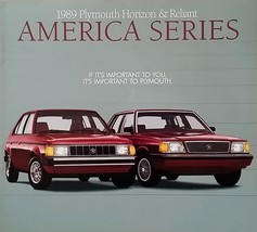 1989 Plymouth HORIZON and RELIANT AMERICA sales brochure catalog US 89 - £4.70 GBP