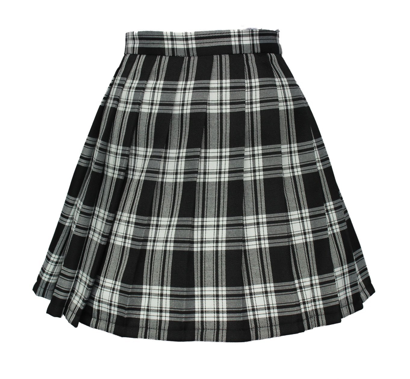 Primary image for Women`s high waisted plaid short Sexy A line Skirts costumes (L, Black mixed ...