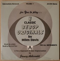 Jamey Aebersold 8 Classic Bebop Originals By Miles Davis Vol 7 Vinyl JA ... - $13.95