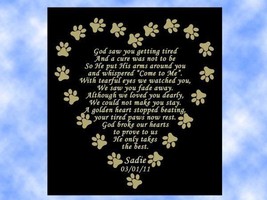 Custom Engraved Pet Name Plate, GOD ONLY TAKES THE BEST, Pet Loss, Dog, Cat - £38.72 GBP