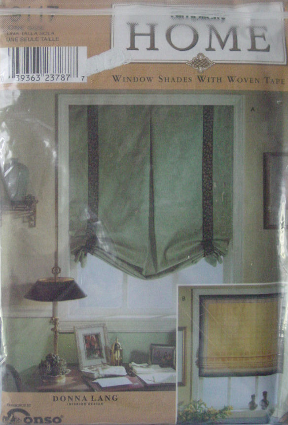 Pattern 9117 Window Shades with Woven Tape - $6.99