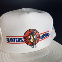 Mr Peanut Lifesaver Snapback Mesh Foam Hat Cap Mesh Trucker Made USA Vintage - £10.23 GBP