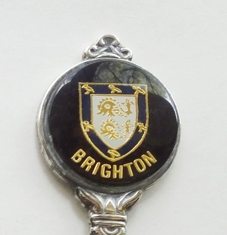 Collector Souvenir Spoon Great Britain UK England Brighton Coat of Arms Emblem - £7.85 GBP