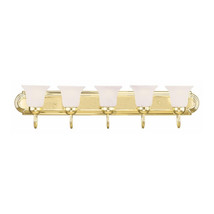 Livex 5 Light Bath Light in Polished Brass - $8,514.06 MXN