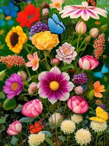 &quot;NEW&quot; flowers, butterflies Jigsaw puzzle 20x30 - 1014pcs. boardgame nature - $51.00