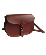 Medium Saddle Leather Sling bag in Dark Terracota Color Veggie Tanned Sl... - €50,73 EUR