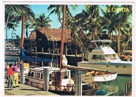 Florida Postcard Waterway Boats Docks - £2.32 GBP