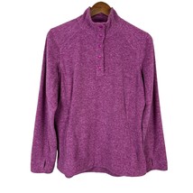 Duluth Trading Pullover Jacket Womens Medium Purple Fleece 1/4 Snap Frost Lake - £22.71 GBP