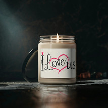 &quot;I Love Us&quot;, Scented Soy Candle, 9oz, Wedding, Anniversary, Valentine&#39;s Day - £19.87 GBP