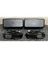 Panasonic 3D HD TV Glasses TY-EW3D2M ~ Lot of 2 ~ w/ Charging Cables &amp; C... - $31.92