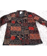 Coldwater Creek Red Black &amp; Tan Textured Women&#39;s Small Dress Jacket Blaz... - £10.67 GBP