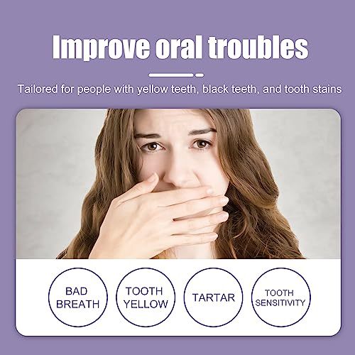 V34 Purple Color Corrector Toothpaste -Purple Whitening Toothpaste for Yellow Te Item image 4