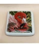 Florida Flamingo Square Fridge Magnet Ceramic Tile - $91.75 MXN