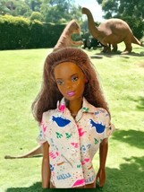 Genuine Barbie Doll Dinosaur Hammers Short Skeeves Snap Front Top Shirt NO DOLL - £8.93 GBP