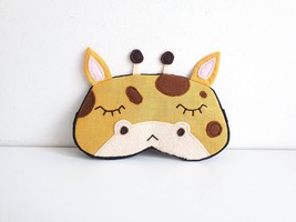 Giraffe sleep mask, Animal eyemask for kids, cute Children gift, Organic Travel  - £25.65 GBP