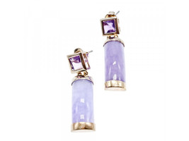 925 STERLING SILVER IOLITE EARRINGS - $68.76