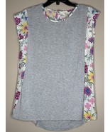 Women’s Small Matilda Jane Dream Chasers Be Yourself Blouse Grey Floral ... - $17.95