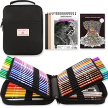 VibrantArt 80-Piece Colored Pencils Set for Adult Coloring - 72 Soft Core Colors - £50.97 GBP