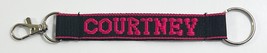 COURTNEY Personalized Keychain Pink / Black - $9.89