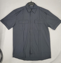 Vikingwear Boardroom Pilot Shirt Mens XL Black Button Up Aviator Navigator - $22.74