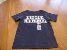 Boy's 3 toddler little BROTHER Carter's T shirt 3T navy youth kids TEE NEW - £4.15 GBP