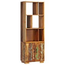vidaXL Reclaimed Wood Bookshelf with Storage Compartments & Drawers, Espresso - $6,850.01 MXN