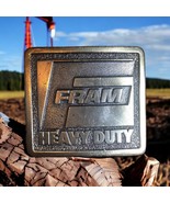Fram Heavy Duty Oil brass Belt Buckle The Great American Buckle Co Chicago USA - $14.65