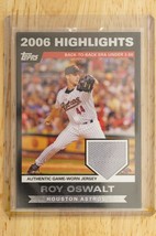 2007 Topps Baseball Card 2006 Highlights HR-RO Roy Oswalt Game Worn Jersey Card - £7.59 GBP