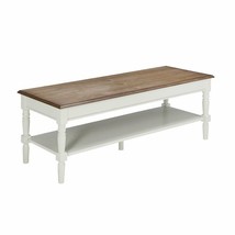 Convenience Concepts French Country Coffee Table in Driftwood and White Wood - $271.99