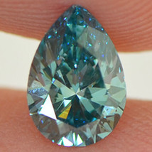 Loose Pear Shape Diamond Fancy Blue 0.80 Carat VS2 Certified Natural Enhanced - £726.68 GBP