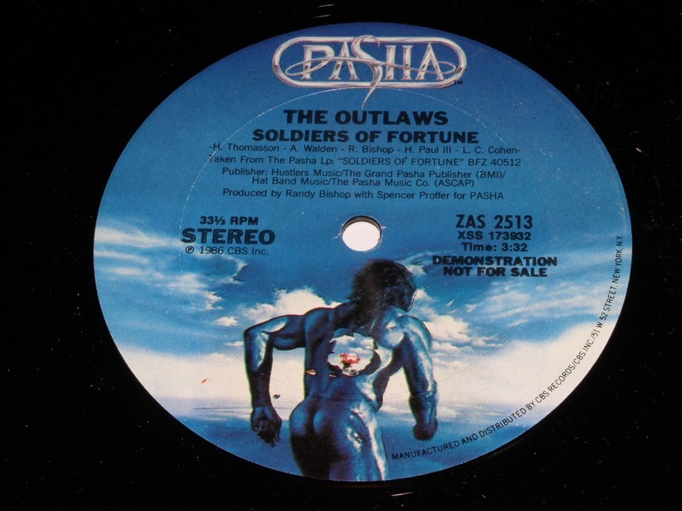 The Outlaws Soldiers Of Fortune Record Album 12&quot; Single Vinyl LP Pasha 2... - $19.99