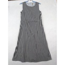 Anne Klein Black White Gingham Sleeveless Dress Size 10 - £15.08 GBP