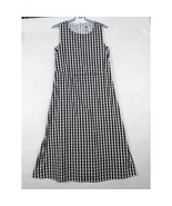 Anne Klein Black White Gingham Sleeveless Dress Size 10 - $19.68