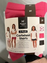 Members Mark 3-pack Cartwheel Shorts Girls Size 3T - £4.67 GBP