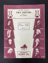 Vintage Sheet Music Two Guitars Piano Duet- Four Hands Arranged by WM. Conrad - £7.78 GBP