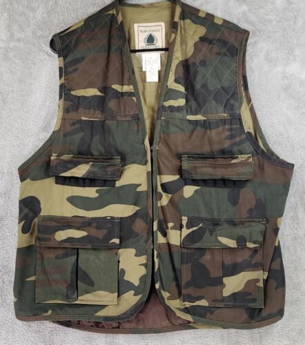 Primary image for Northwest Territory Vest Mens Large Woodland Camouflage Outdoor Duck Hunting