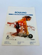 Bowling Atari Video Game Manual Guide vtg electronics poster ephemera 19... - £10.80 GBP