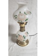 Vintage Hand Painted Rose Floral Electric Hurricane Gone With Wind Lamp ... - £31.92 GBP