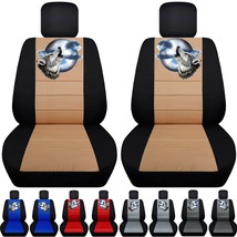 Front set car seat covers fits Jeep Cherokee 2014-2021  Howling wolf design - $89.99