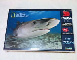 National Geographic Puzzle 500 pieces Super 3D The Ocean Tiger Shark NEW - $16.79
