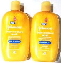 2 Johnson&#39;s Baby Moisture Wash Shea &amp; Coco Butter Enriched With Lotion - £27.52 GBP