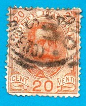 Used Italy Postage Stamp (1895) 20 King Umberto I -New Design - Scott #69  - £1.59 GBP