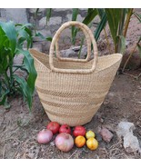 Harvest Basket, Straw Bag, Large Bolga Market Basket, Large Woven Basket  - £59.26 GBP