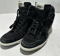 Nike Dunk Sky Hi Women Sz 8 Wedge Black Gum Suede 644877-011 Shoes Sneakers - £51.07 GBP