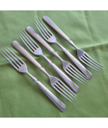 6 Dinner Forks Warranted Solid Yourex Silver Associated Silver Co Plain ... - £11.67 GBP