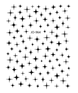 Joyful Nail Art Design Stickers Set/Star Stickers/ 6 Sheets  #JO-964 - $4.18 CAD
