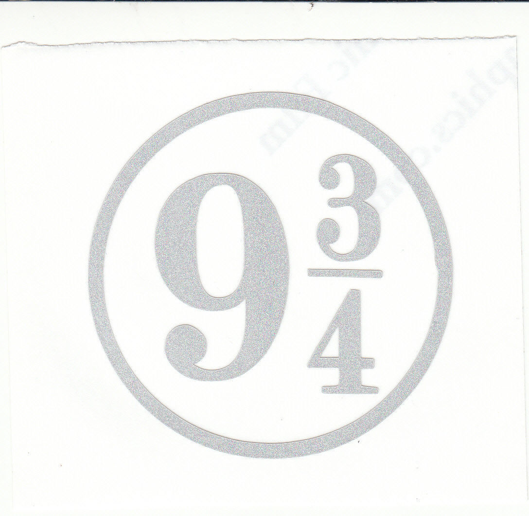 Primary image for Reflective Harry Potter Platform 9 & 3/4 vinyl decal sticker window 3 quarter