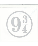 Reflective Harry Potter Platform 9 &amp; 3/4 vinyl decal sticker window 3 qu... - £2.72 GBP+