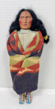 Vintage Skookum Male Indian Doll Pendelton Style Blanket 11 1/2 inches Tall - $110.55 CAD