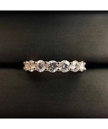 Moissanite Wedding Band, Brilliant Round Moissanite Eternity Band Valent... - $135.40 CAD
